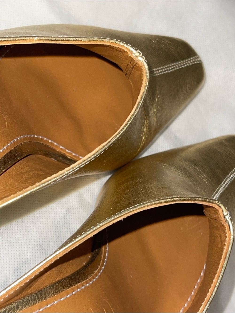 STAUD Gold Leather Mules (size 38) - Picture 7 of 8